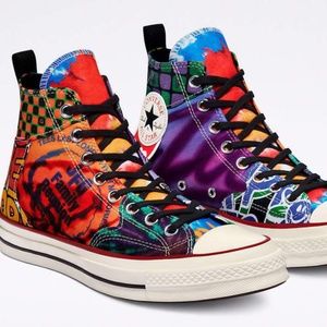 Converse X Joe Freshgoods Chuck 70 Hi Top Sneaker Mens 9.5 Black/Multi 170646C